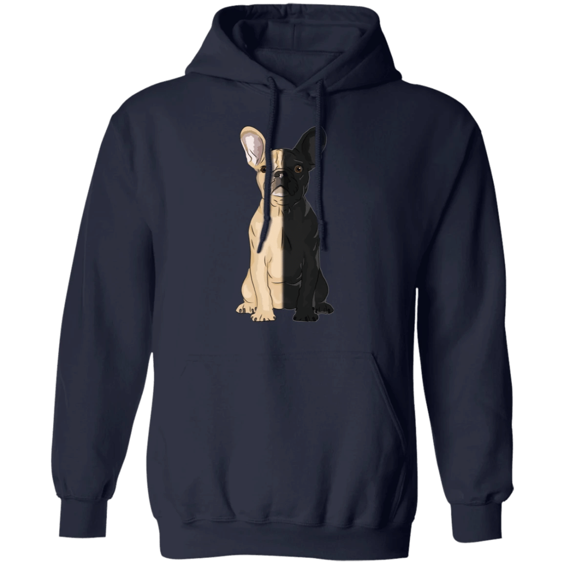 French Bulldog Half Face French Bulldog Hoodie Lovely Sweatshirts