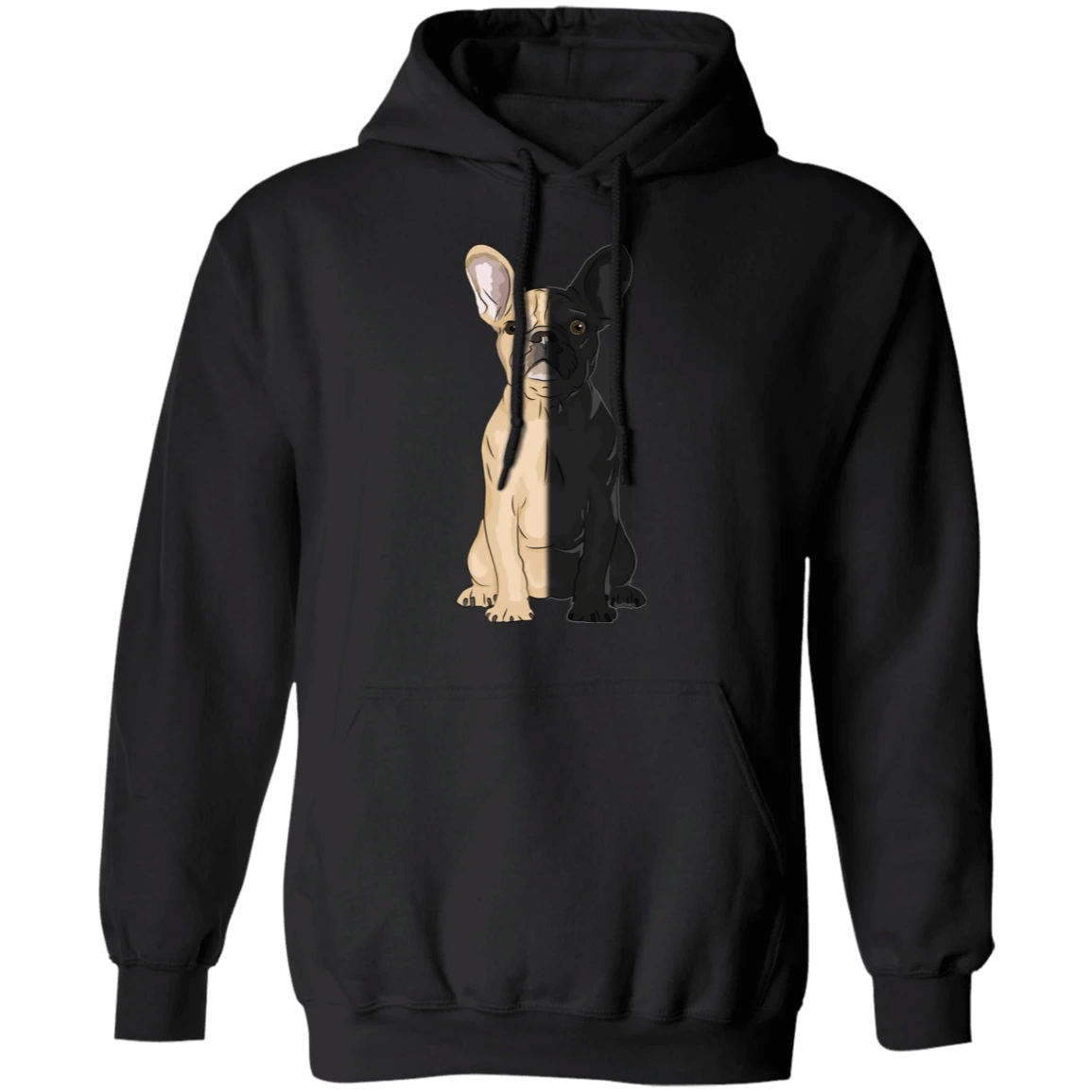 French Bulldog Half Face French Bulldog Hoodie Lovely Sweatshirts