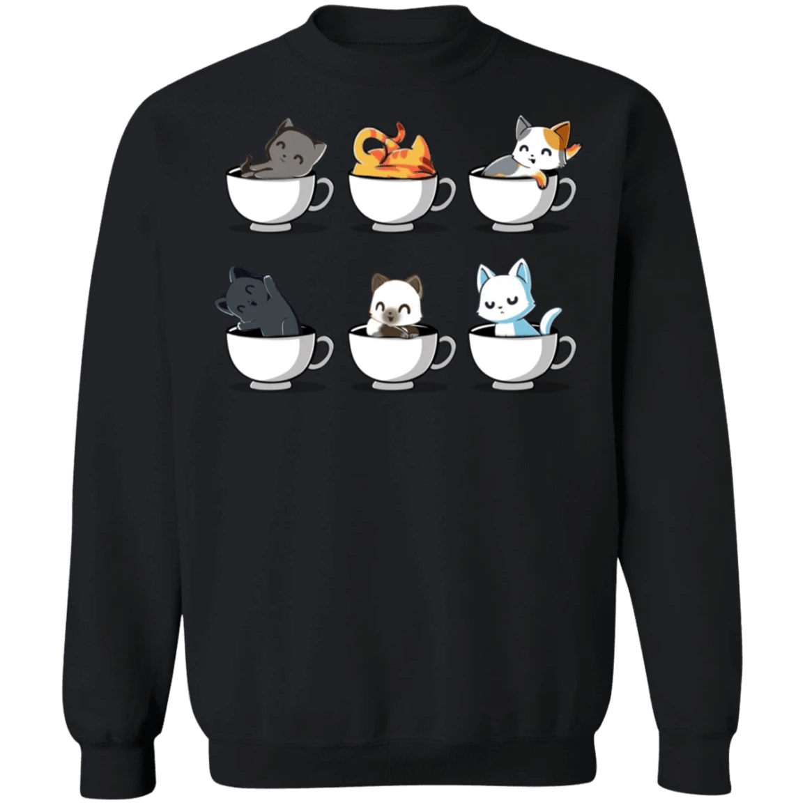 Cute Cat Inside Teacup Cat Sweatshirt Best Gifts For Cat Lovers