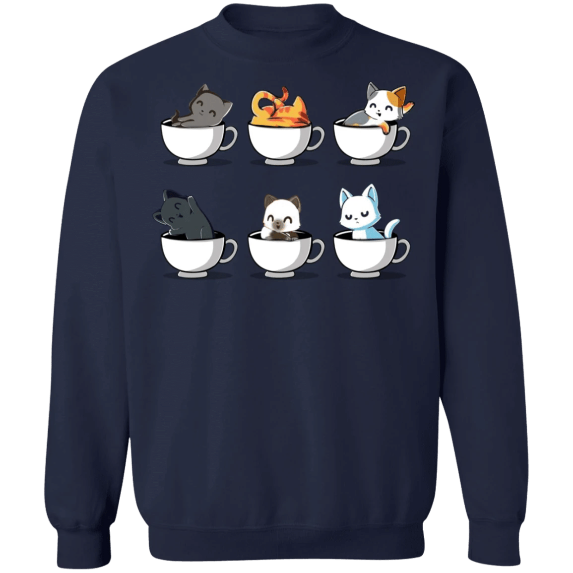 Cute Cat Inside Teacup Cat Sweatshirt Best Gifts For Cat Lovers