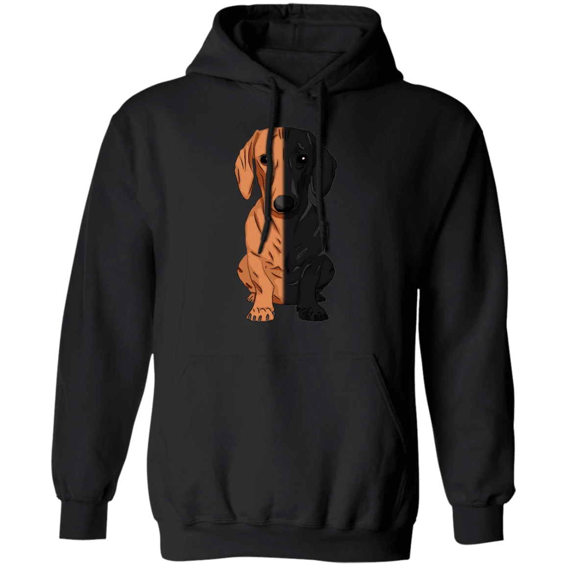 Dachshund Half Face Dachshund Hoodie Darling Sweatshirts