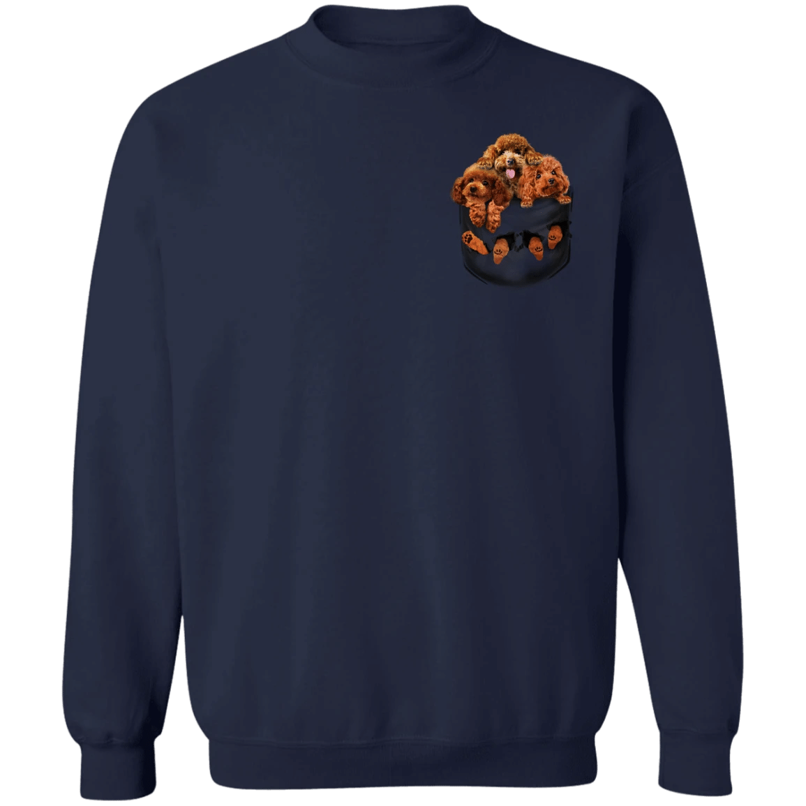 Puppy 3D Inside Pocket Poodle Sweatshirt Cute Gifts For Dog Lovers