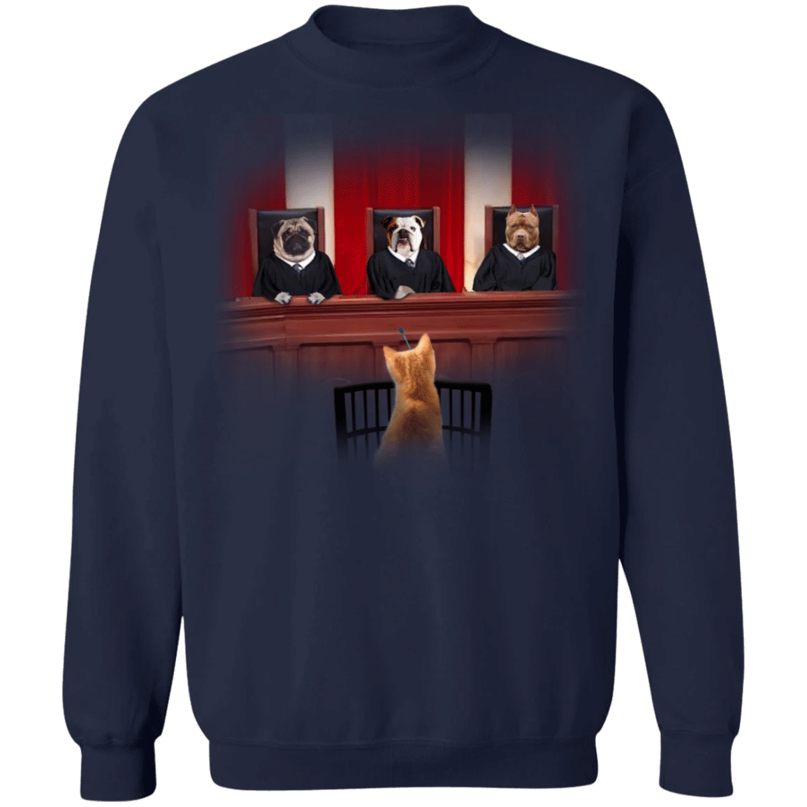 John Oliver's All-Dog Supreme Court Cat Crimes Dog Judge Amusing Sweatshirt Funny Pullover Sweater