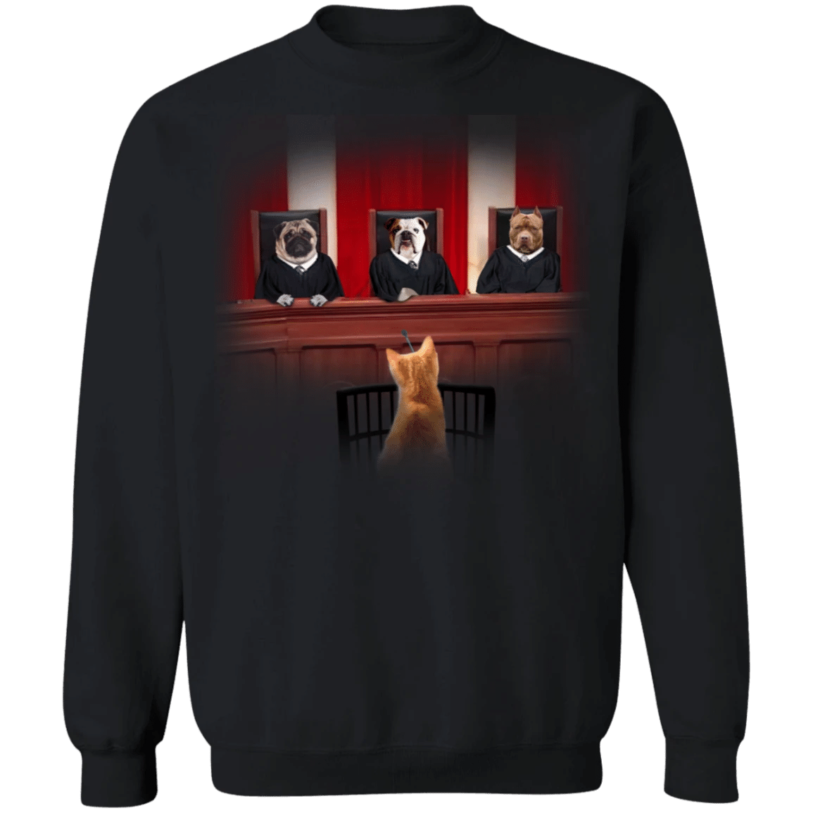 John Oliver's All-Dog Supreme Court Cat Crimes Dog Judge Amusing Sweatshirt Funny Pullover Sweater