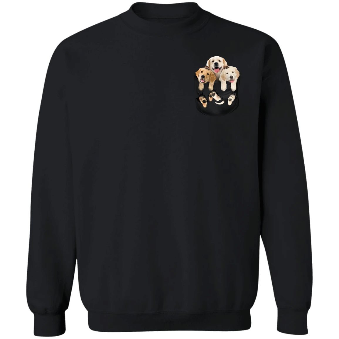 Puppy 3D Inside Pocket Golden Retriever Sweatshirt Cute Best Gifts For Dog Lovers