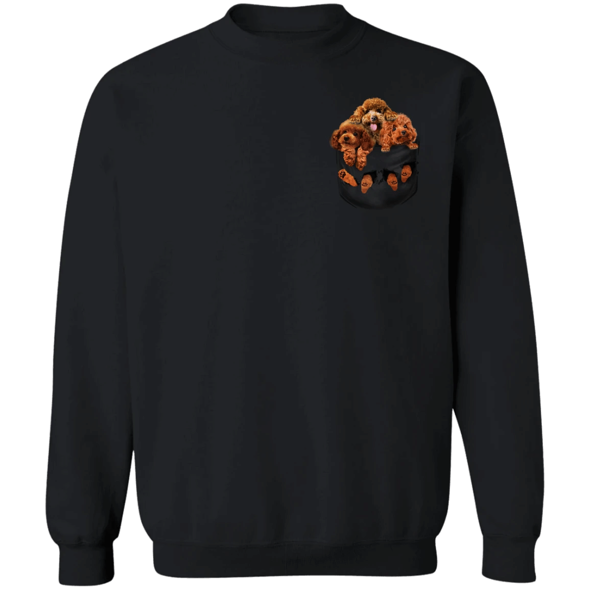 Puppy 3D Inside Pocket Poodle Sweatshirt Cute Gifts For Dog Lovers