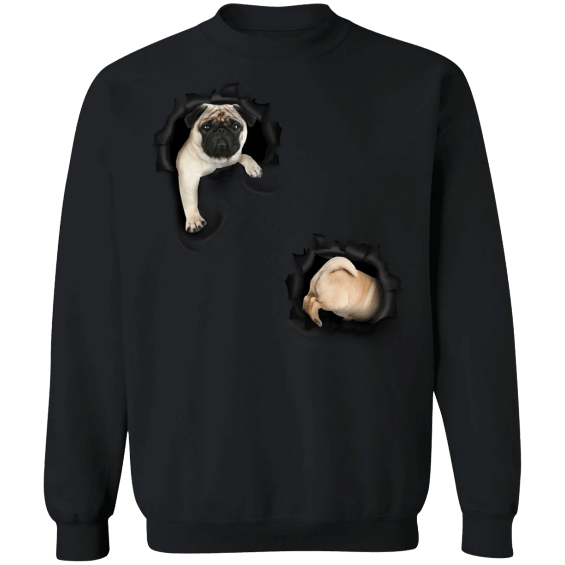 Cute 3D Pug Printing Men and Women Sweater Winter Fashion Sweatshirt