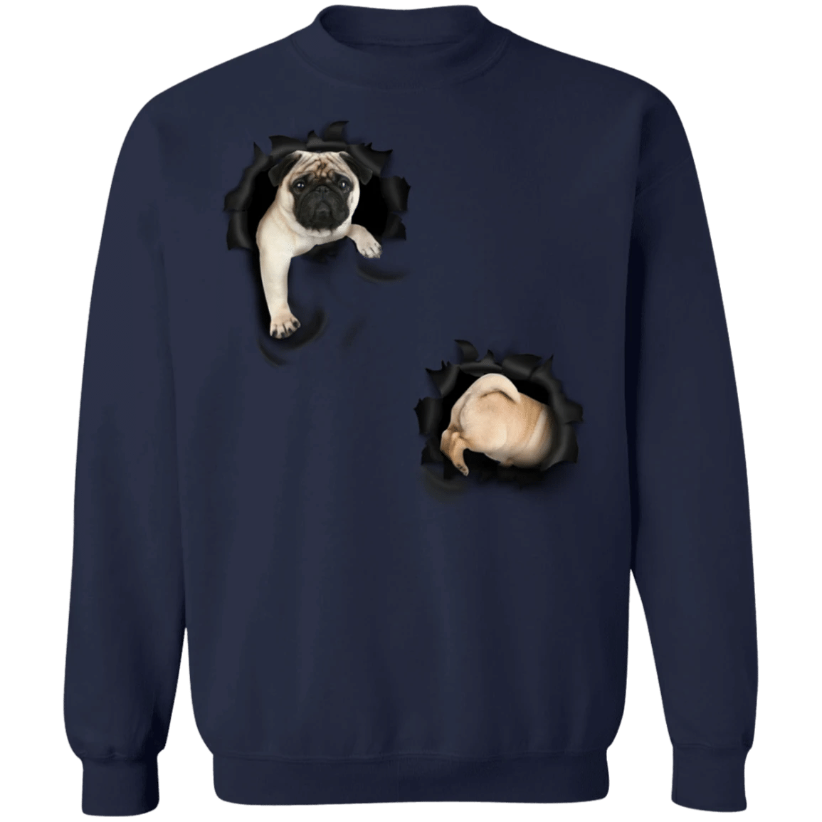 Cute 3D Pug Printing Men and Women Sweater Winter Fashion Sweatshirt