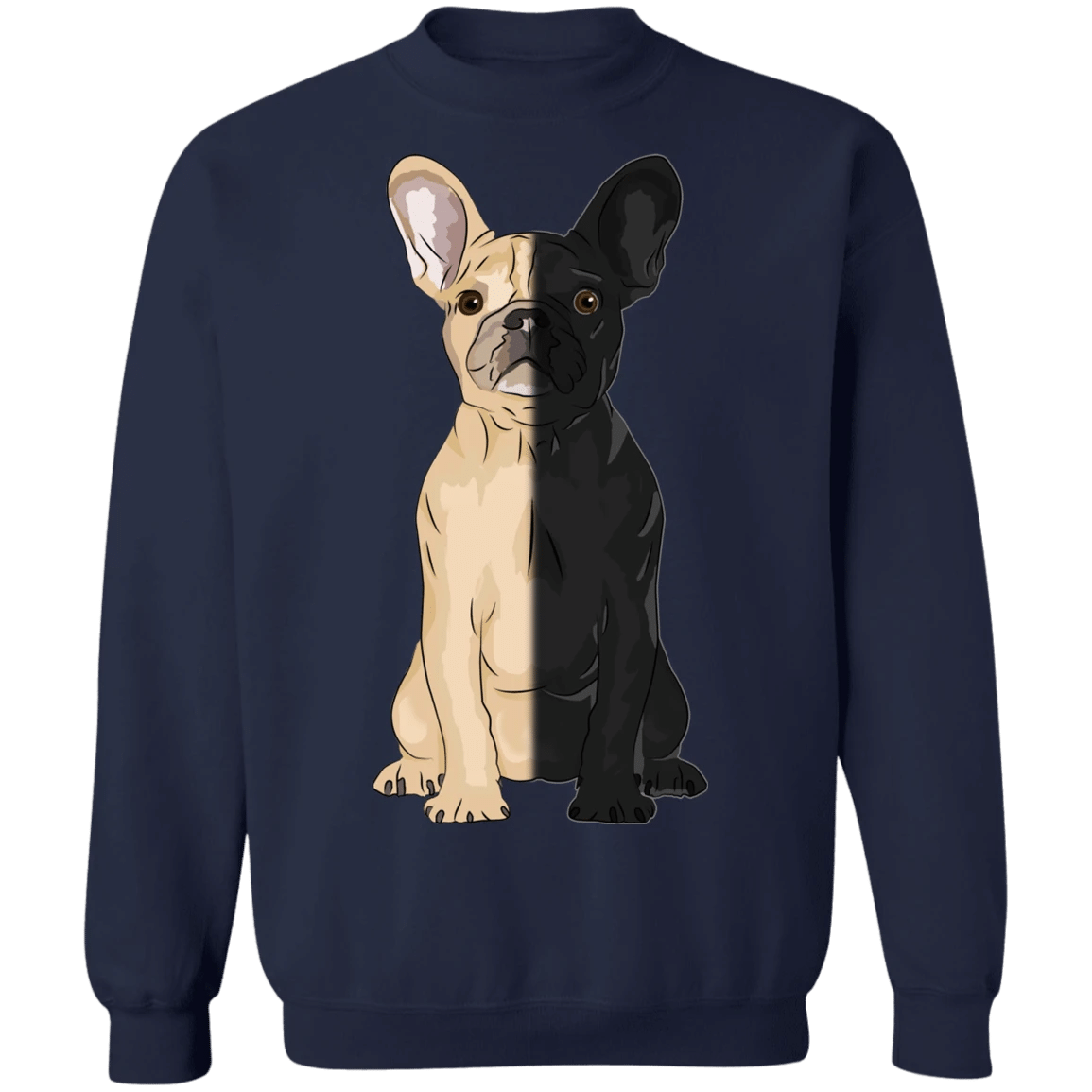 French Bulldog Half Face French Bulldog Sweater Lovely Sweatshirts
