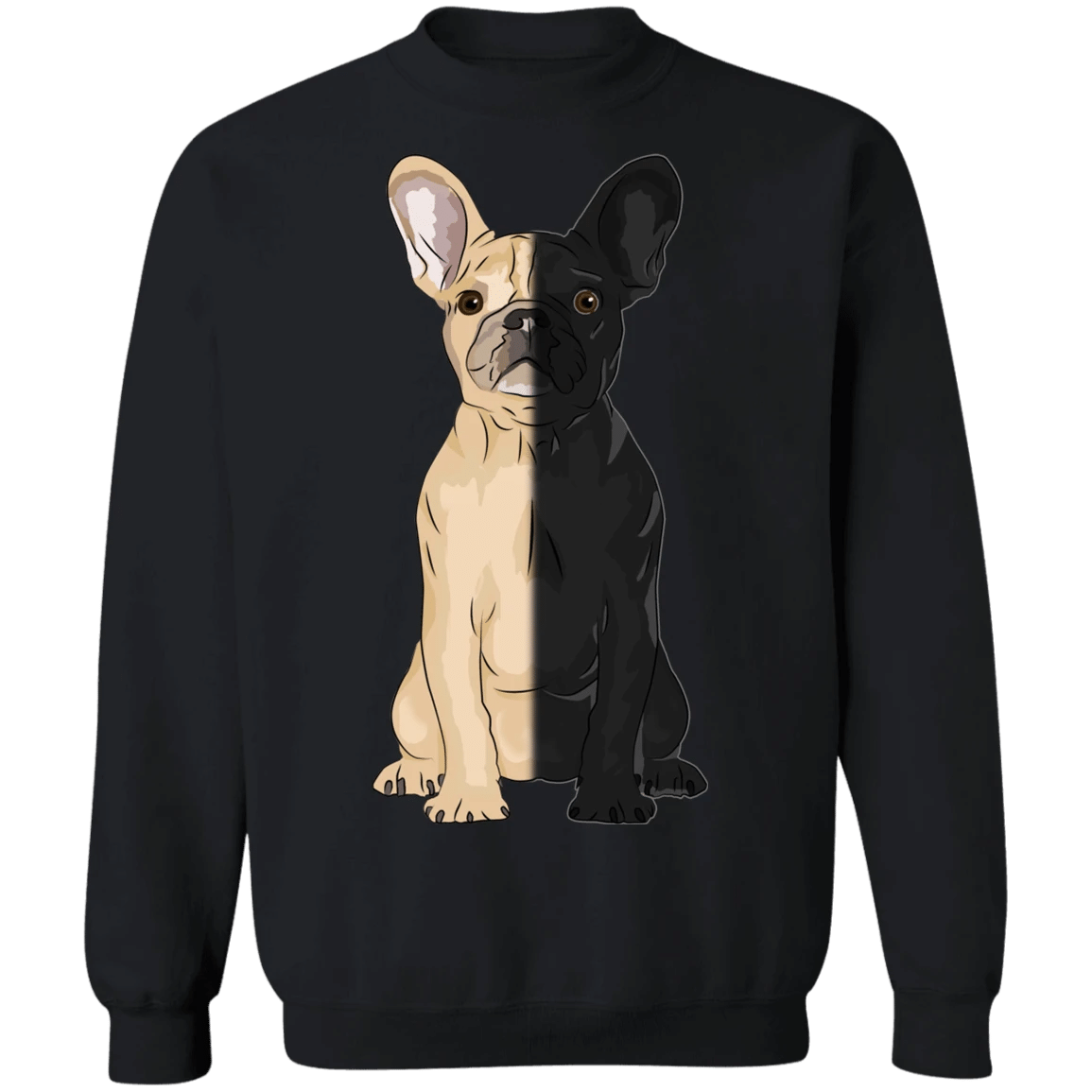 French Bulldog Half Face French Bulldog Sweater Lovely Sweatshirts