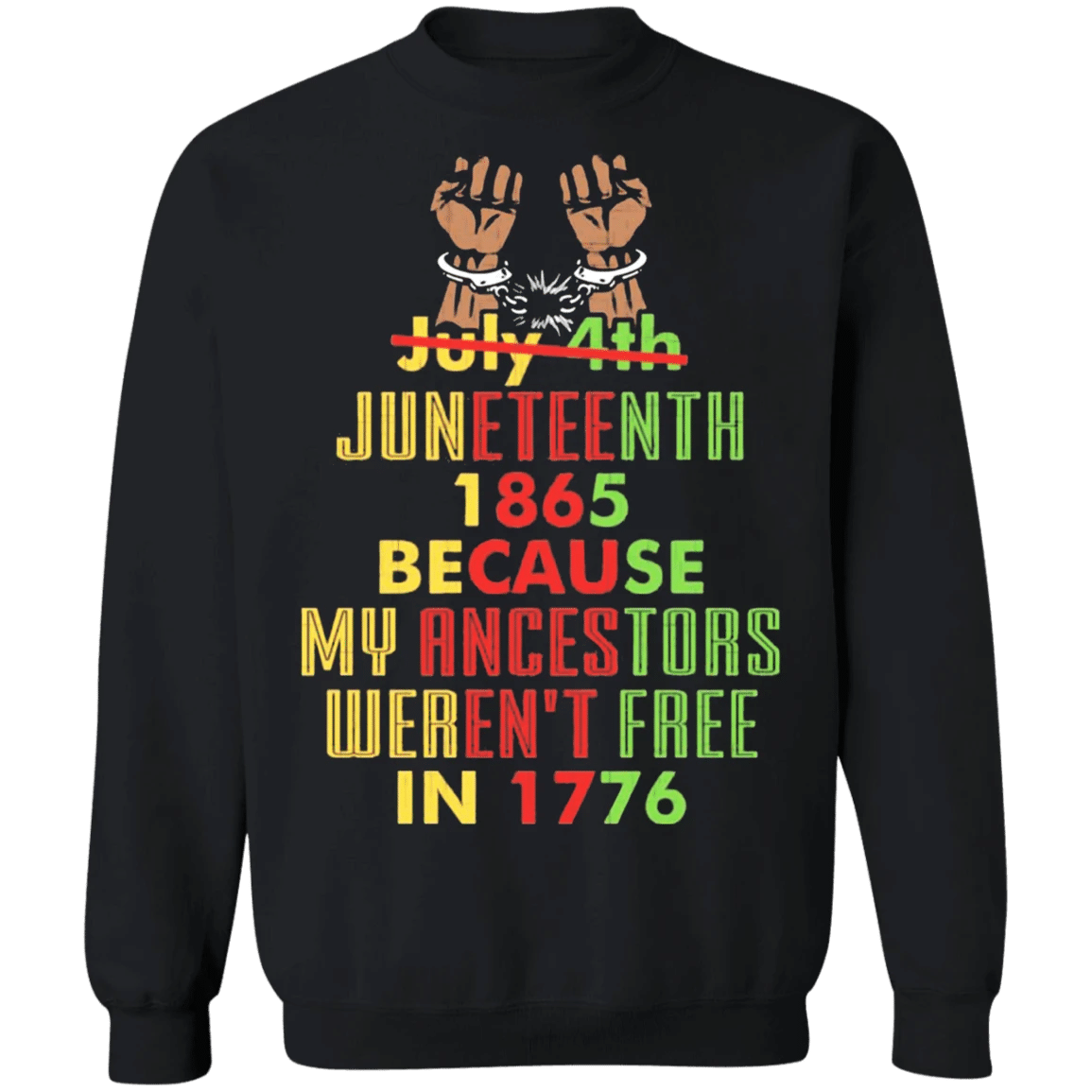Juneteenth Sweatshirt No Justice No Peace Long Sleeve Justice For George