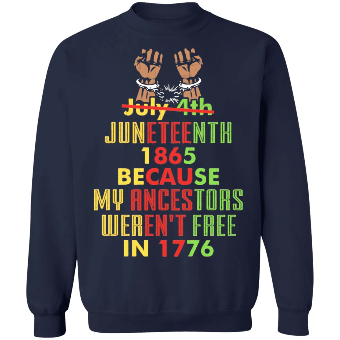 Juneteenth Sweatshirt No Justice No Peace Long Sleeve Justice For George