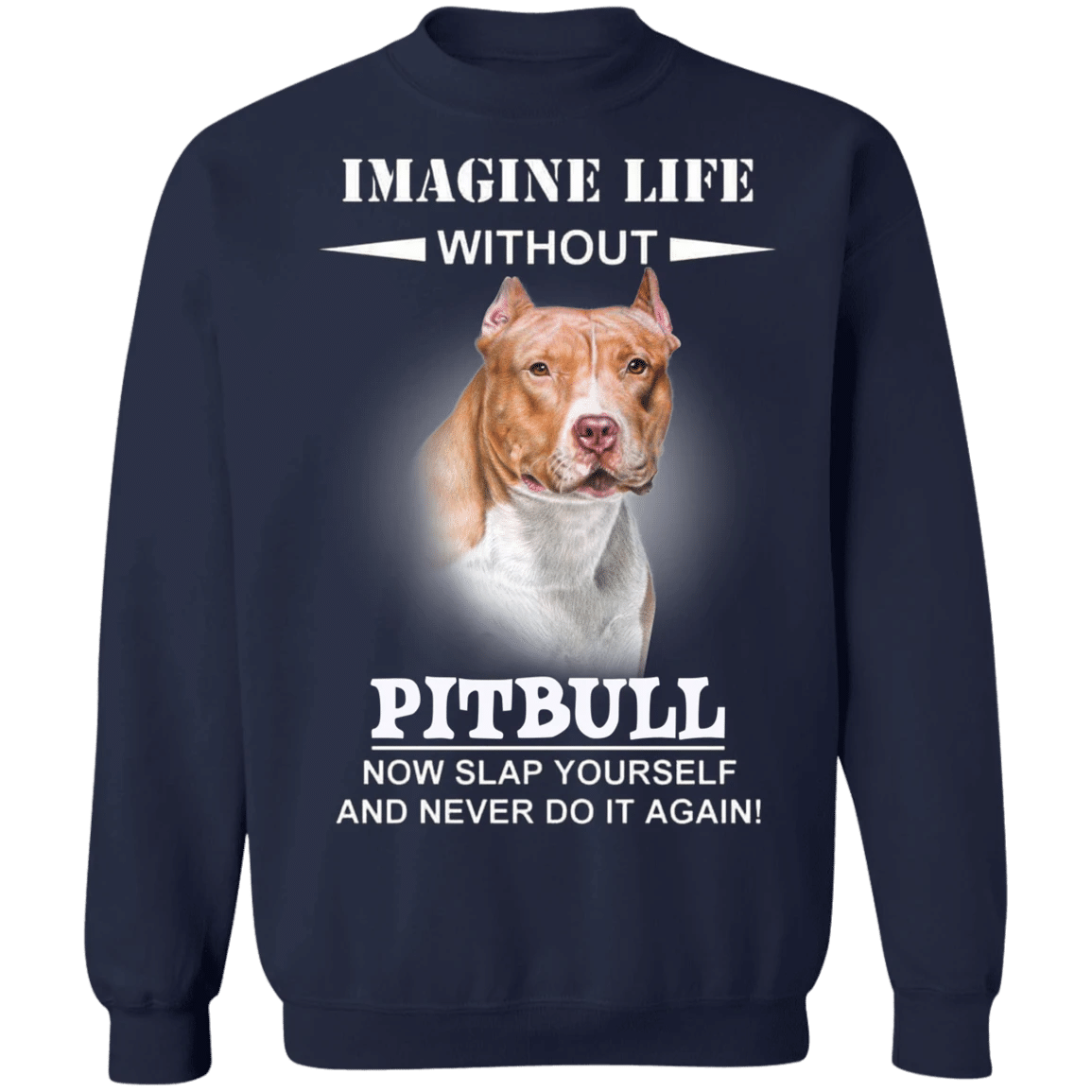 Imagine Life Without Bulldog - Pit Bull Sweater, Sweatshirt With Sayings