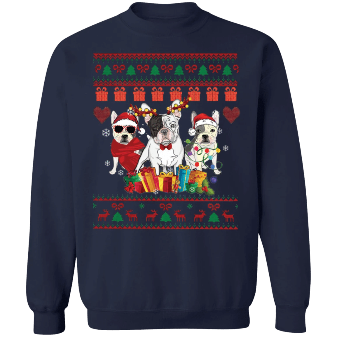 Frenchie Christmas Sweatshirt Christmas Sweatshirts For Ladies Christmas Gift Idea For Her