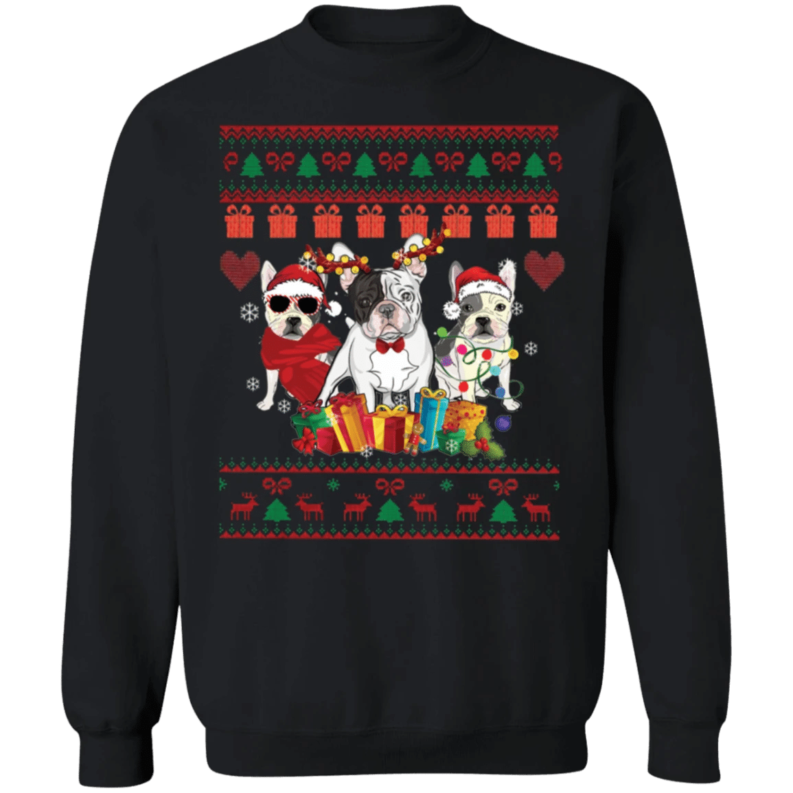 Frenchie Christmas Sweatshirt Christmas Sweatshirts For Ladies Christmas Gift Idea For Her