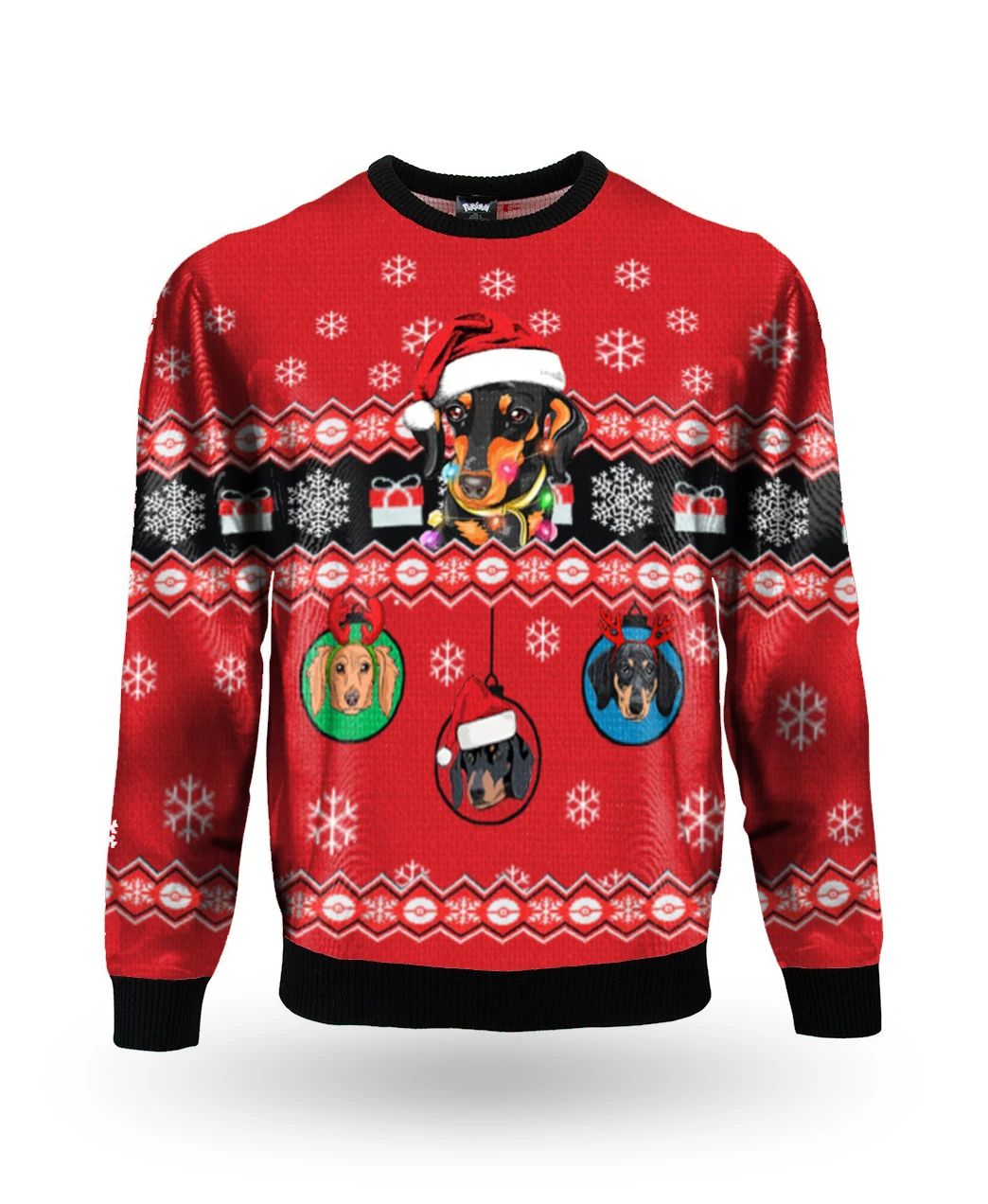 Dachshund Red Christmas Sweatshirt Cute Christmas Sweatshirt Xmas Gift For Dachshund Lover