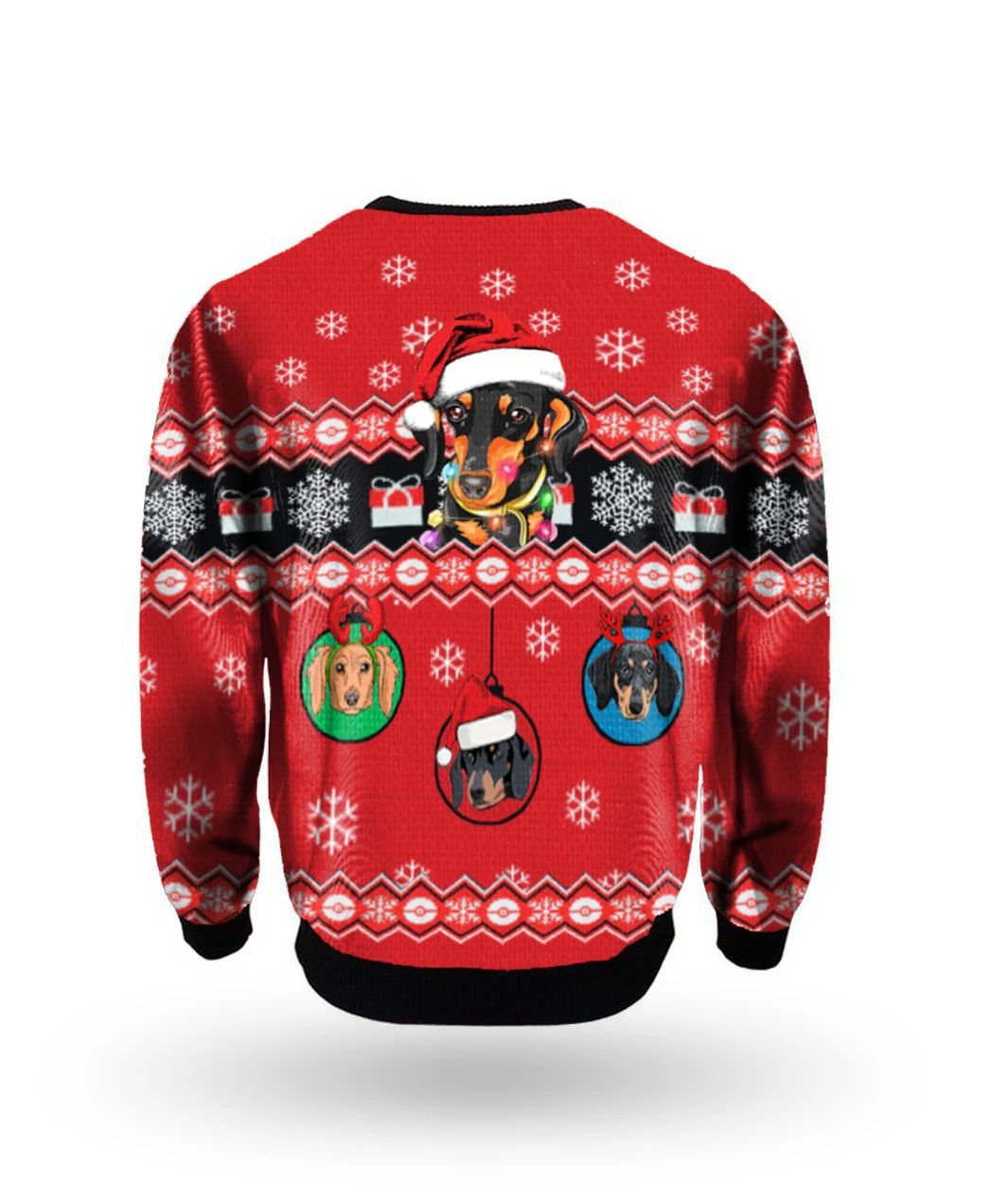 Dachshund Red Christmas Sweatshirt Cute Christmas Sweatshirt Xmas Gift For Dachshund Lover