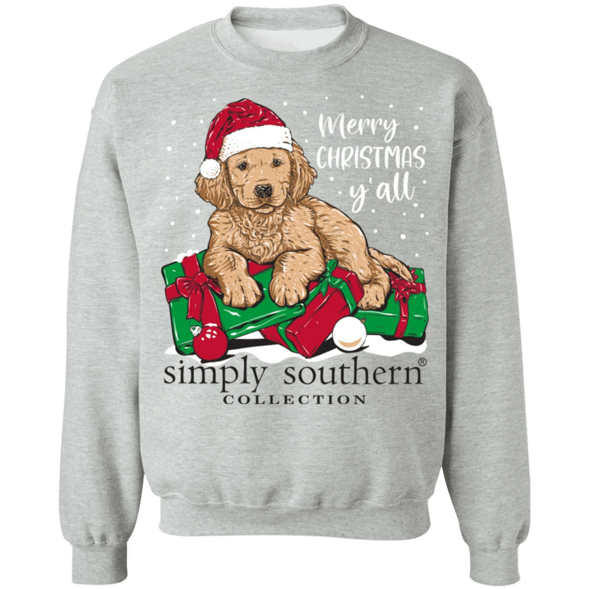 Puppy Merry And Bright Sweatshirt Ugly Christmas Sweatshirt Women Present For Boyfriend Idea