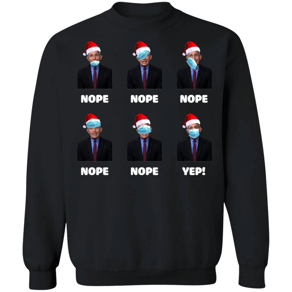 Dr Fauci Christmas Sweatshirt Funny Social Distancing Sweatshirt Fauci With Mask Merch Apparel