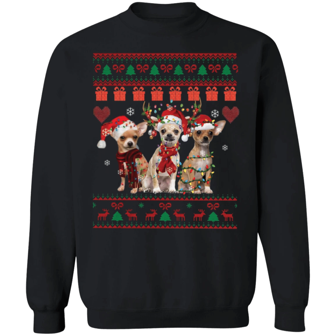 Chihuahua Christmas Sweatshirt Dog Ugly Sweatshirt Christmas Gift For Teachers Idea