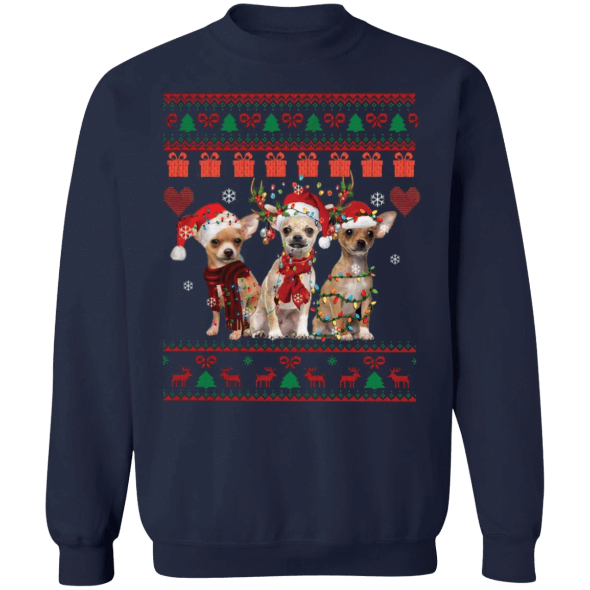 Chihuahua Christmas Sweatshirt Dog Ugly Sweatshirt Christmas Gift For Teachers Idea