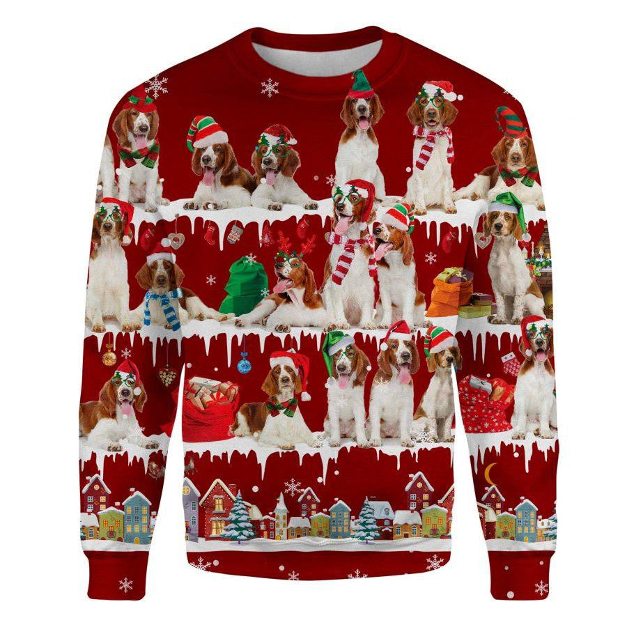 Welsh Springer Spaniel Snow Christmas Sweatshirt Boutique Christmas Sweatshirt Winter Gifts