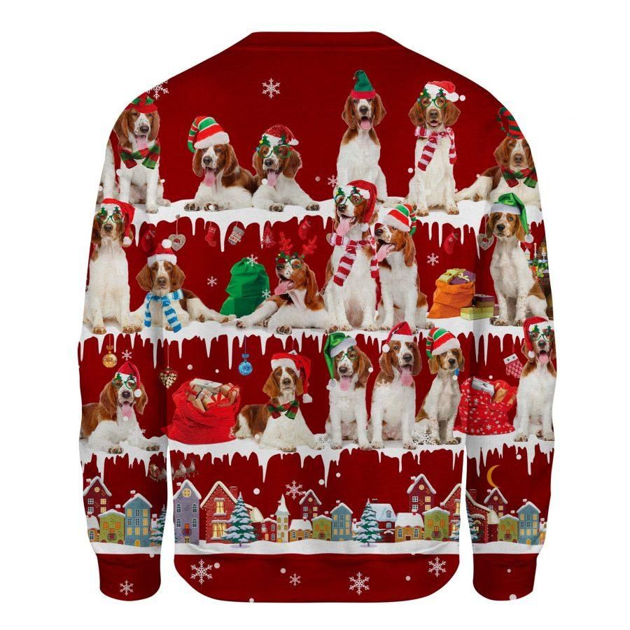 Welsh Springer Spaniel Snow Christmas Sweatshirt Boutique Christmas Sweatshirt Winter Gifts