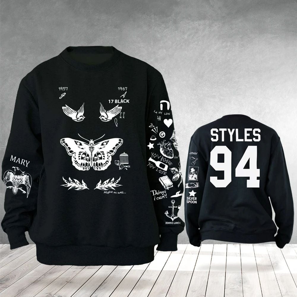 Harry Styles Tattoo Sweatshirt For Men Women Harry Styles 94 Inspired Tattoos Clothing