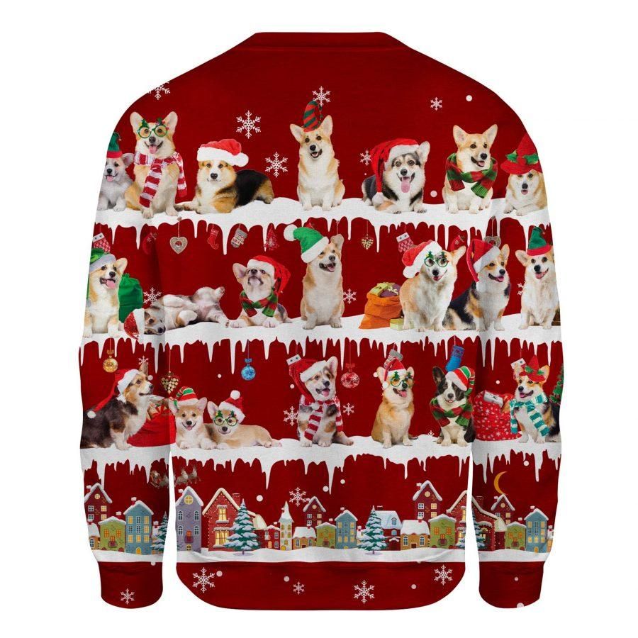 Corgi Snowflake Christmas Sweatshirt Cute Christmas Sweatshirt Xmas Party Secret Santa Gifts