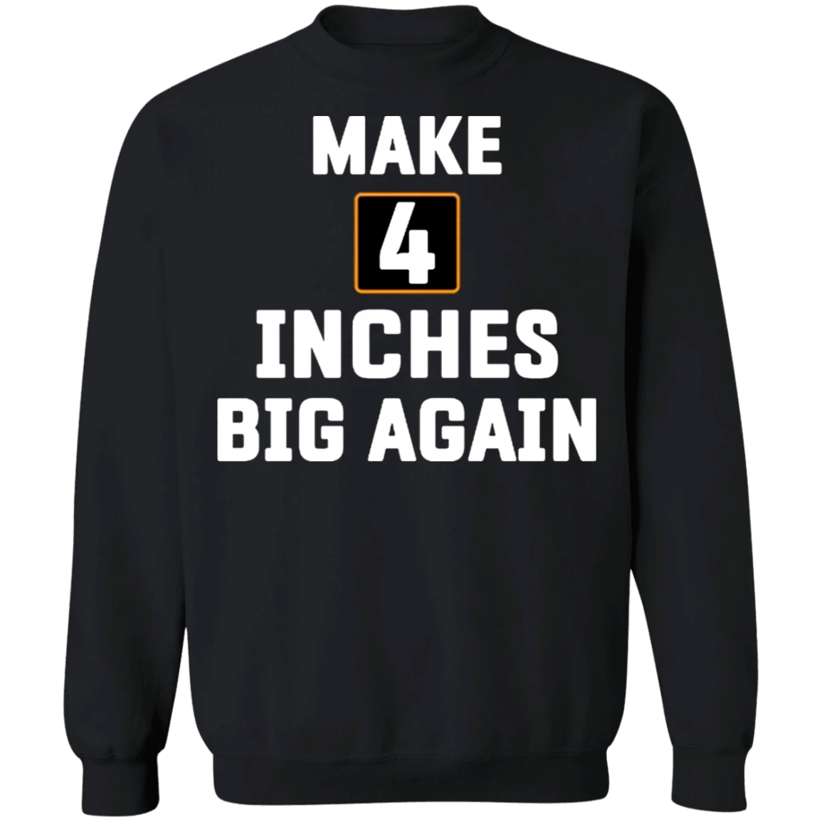Make 4 Inches Big Again Sweatshirt Funny Sarcastic Clothing For Guys