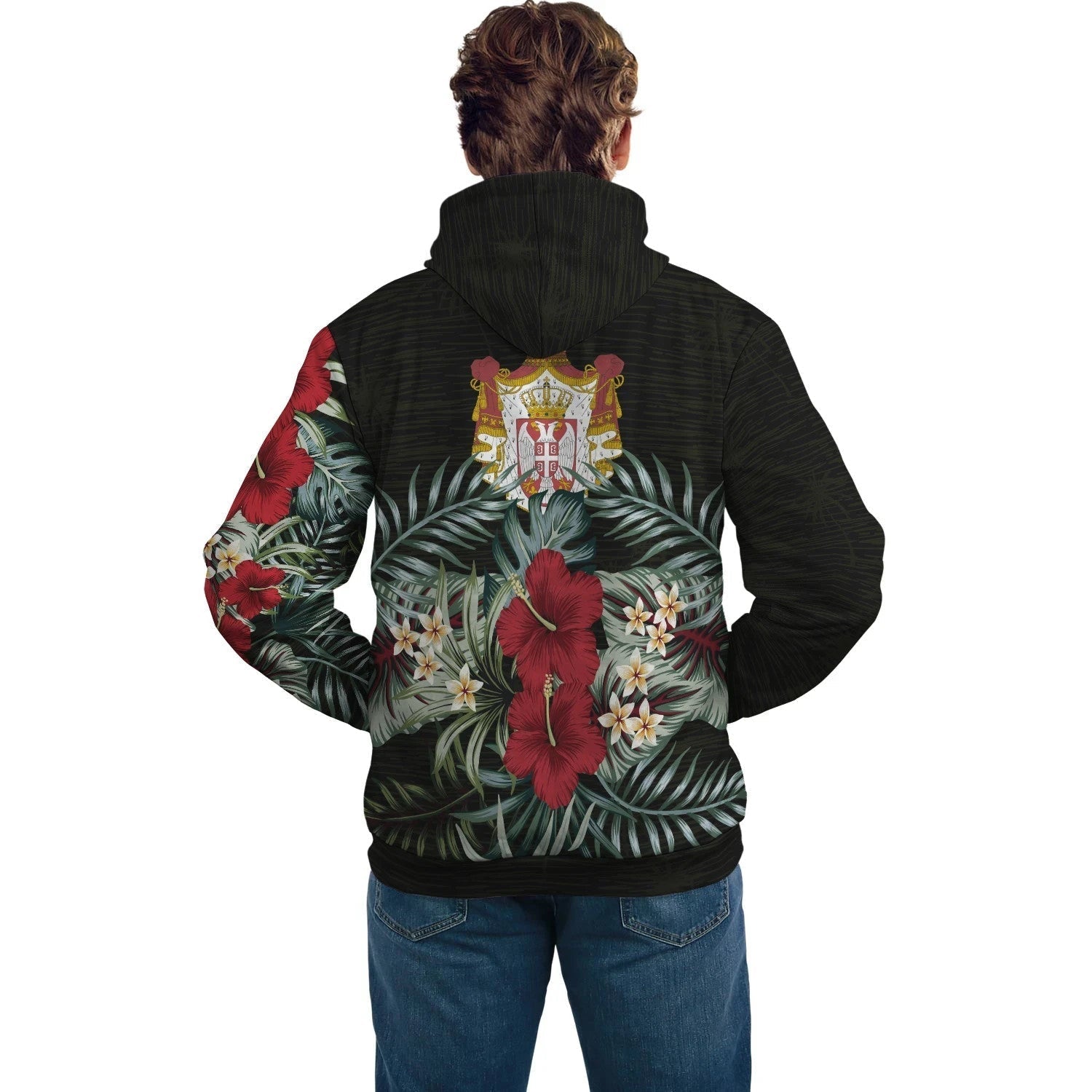 Serbia Hoodie Hibiscus Men/Women RLT7