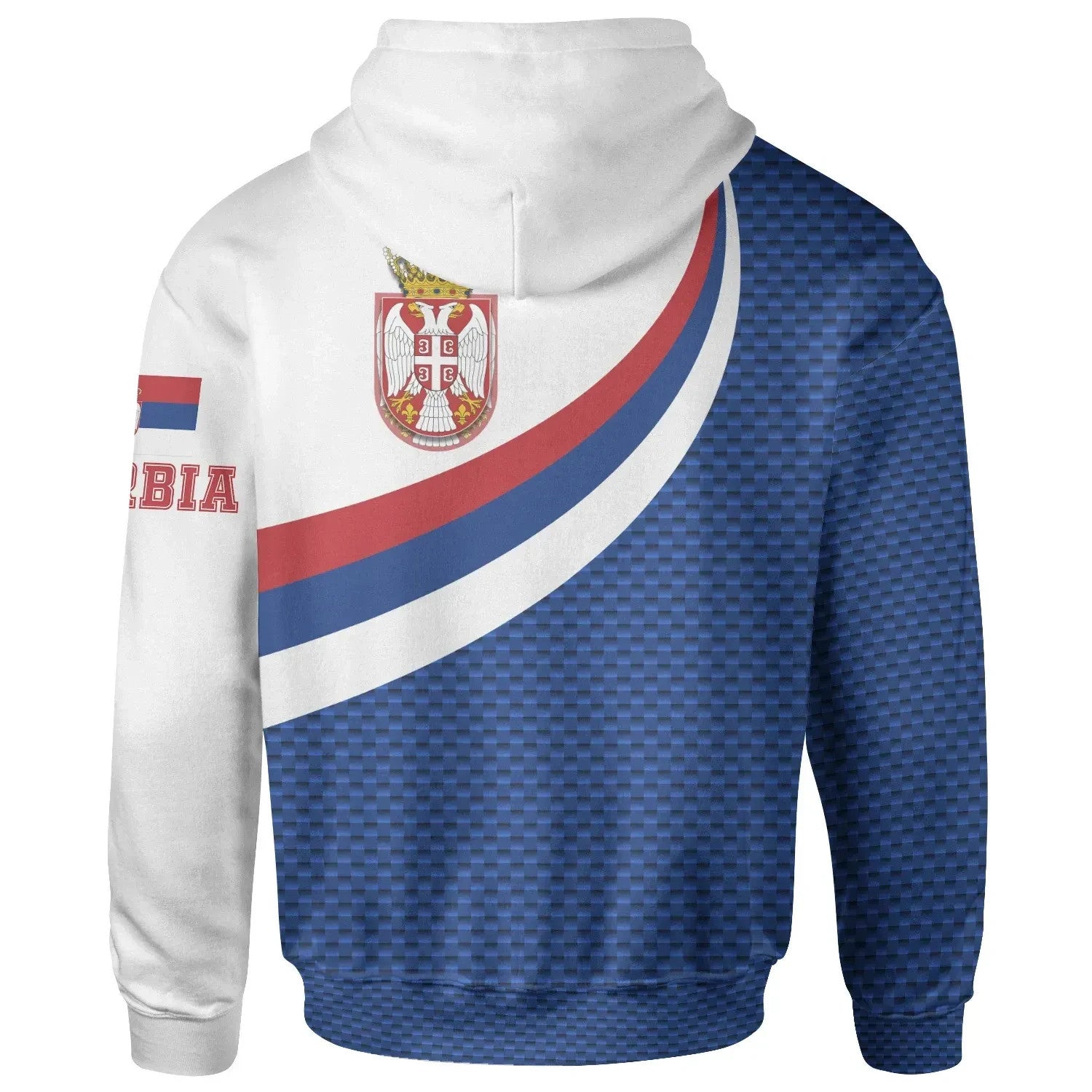 Serbia Hoodie Serbia Flag Blue RLT7