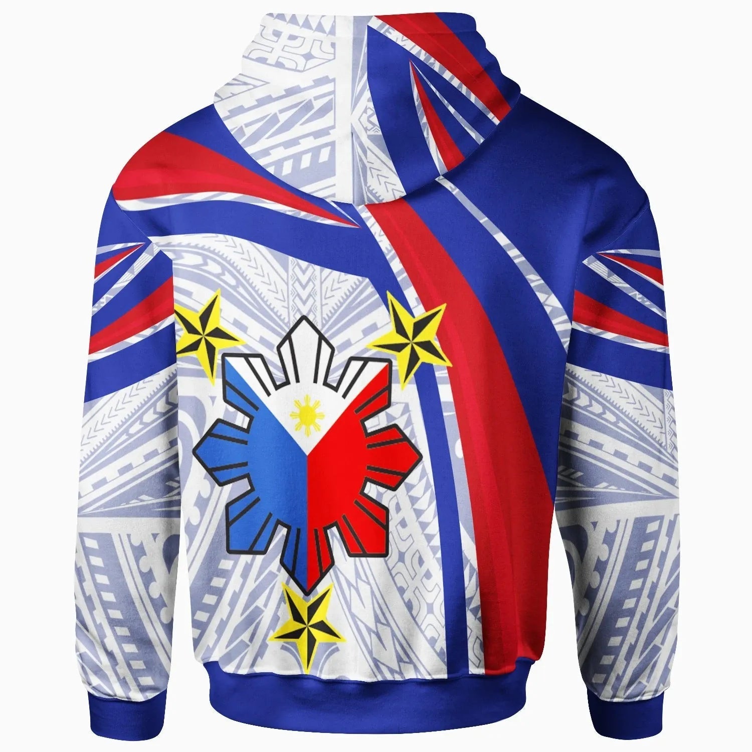 Philippines Hoodie Polynesian Pattern With Flag RLT6