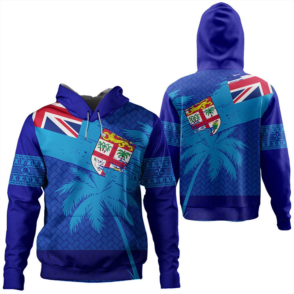 Polynesian Hoodie Fiji Palm Tree Hoodie Coat Of Arms LT10