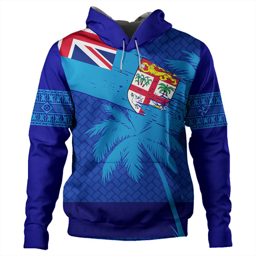 Polynesian Hoodie Fiji Palm Tree Hoodie Coat Of Arms LT10