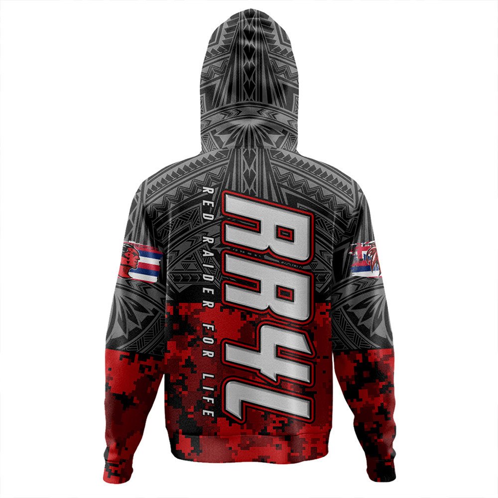 Polynesian Hoodie Red Raider For Life Hoodie LT10