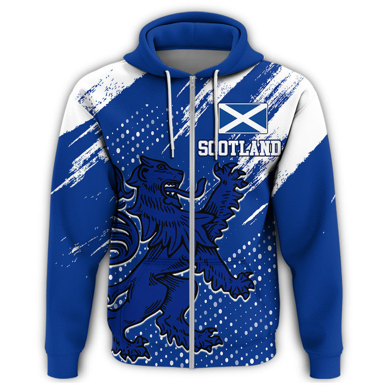 Scotland Lion Grunge Zip Hoodie RLT12