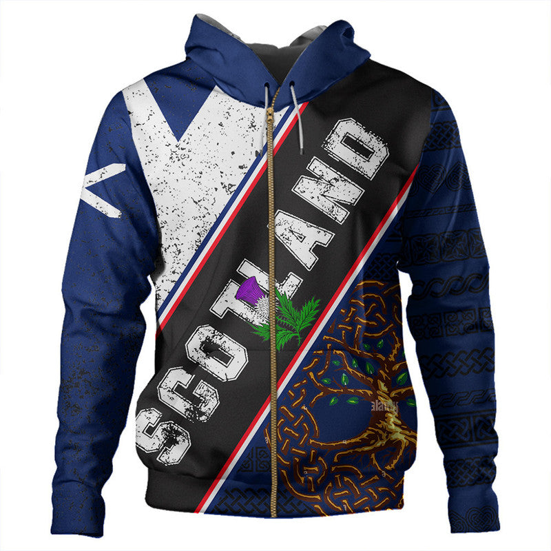 Scotland Pattern Flag Zip Hoodie RLT12