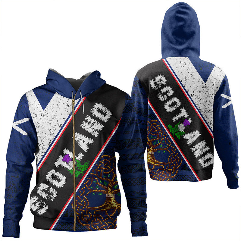 Scotland Pattern Flag Zip Hoodie RLT12
