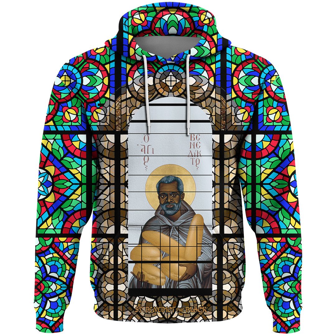Saint Benedict of the African On Stained Glass Hoodie RLT13