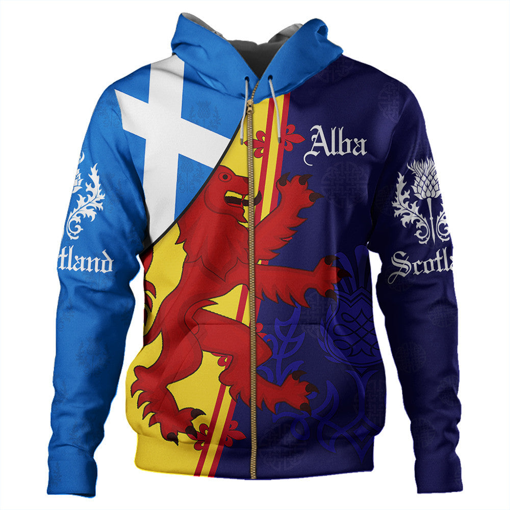 Scotland Alba Thistle Zip Hoodie RLT12