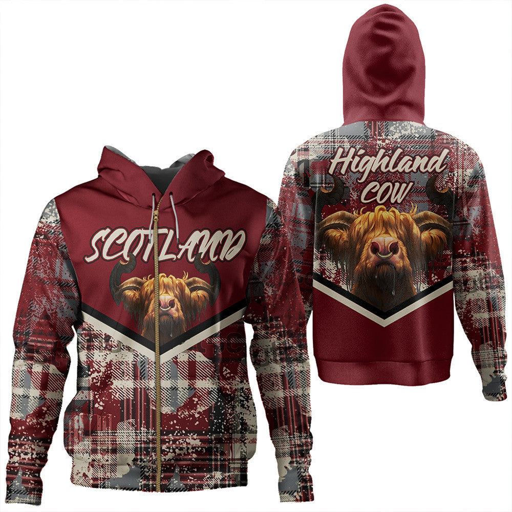 Scotland Tartan Grunge Plaid Zip Hoodie RLT12