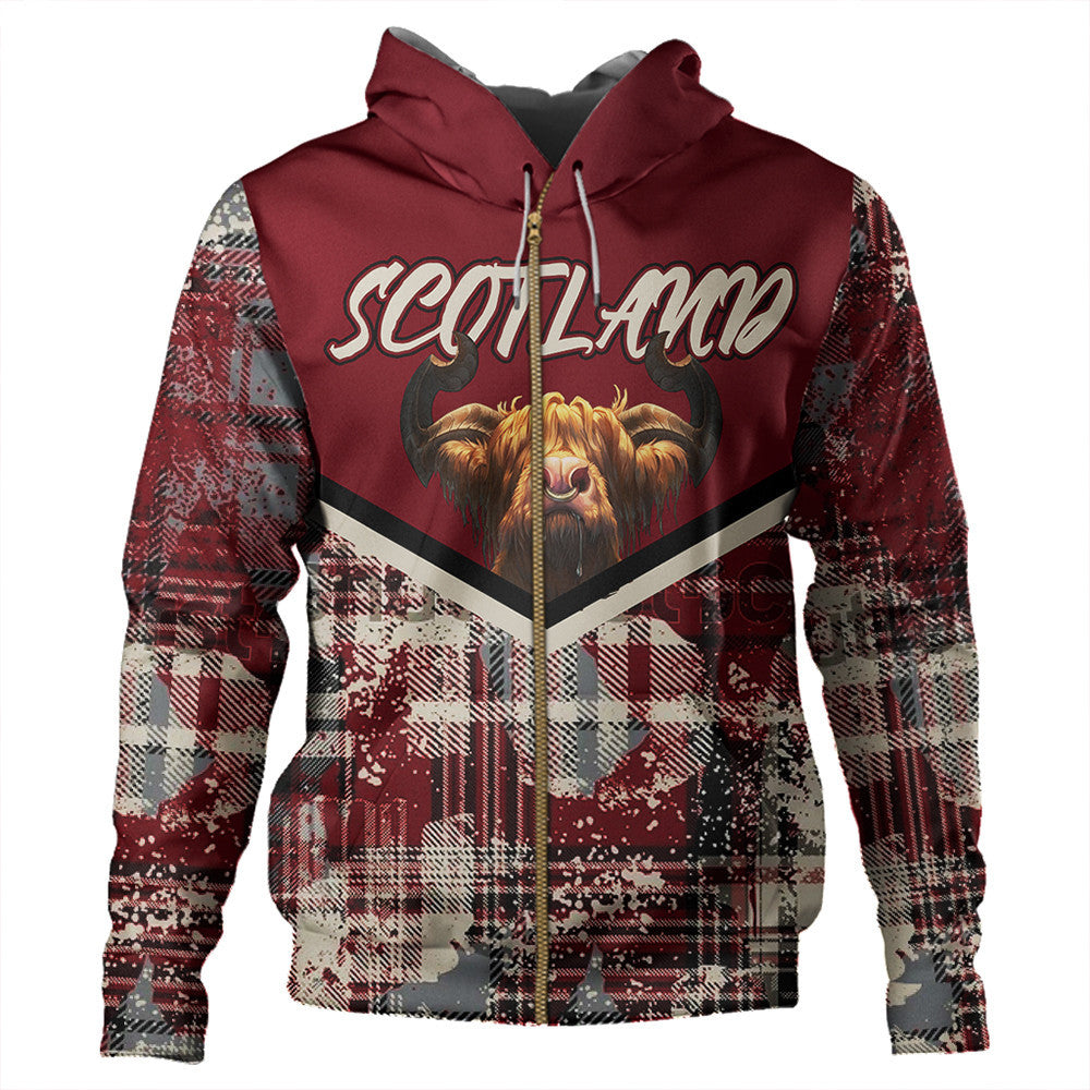 Scotland Tartan Grunge Plaid Zip Hoodie RLT12
