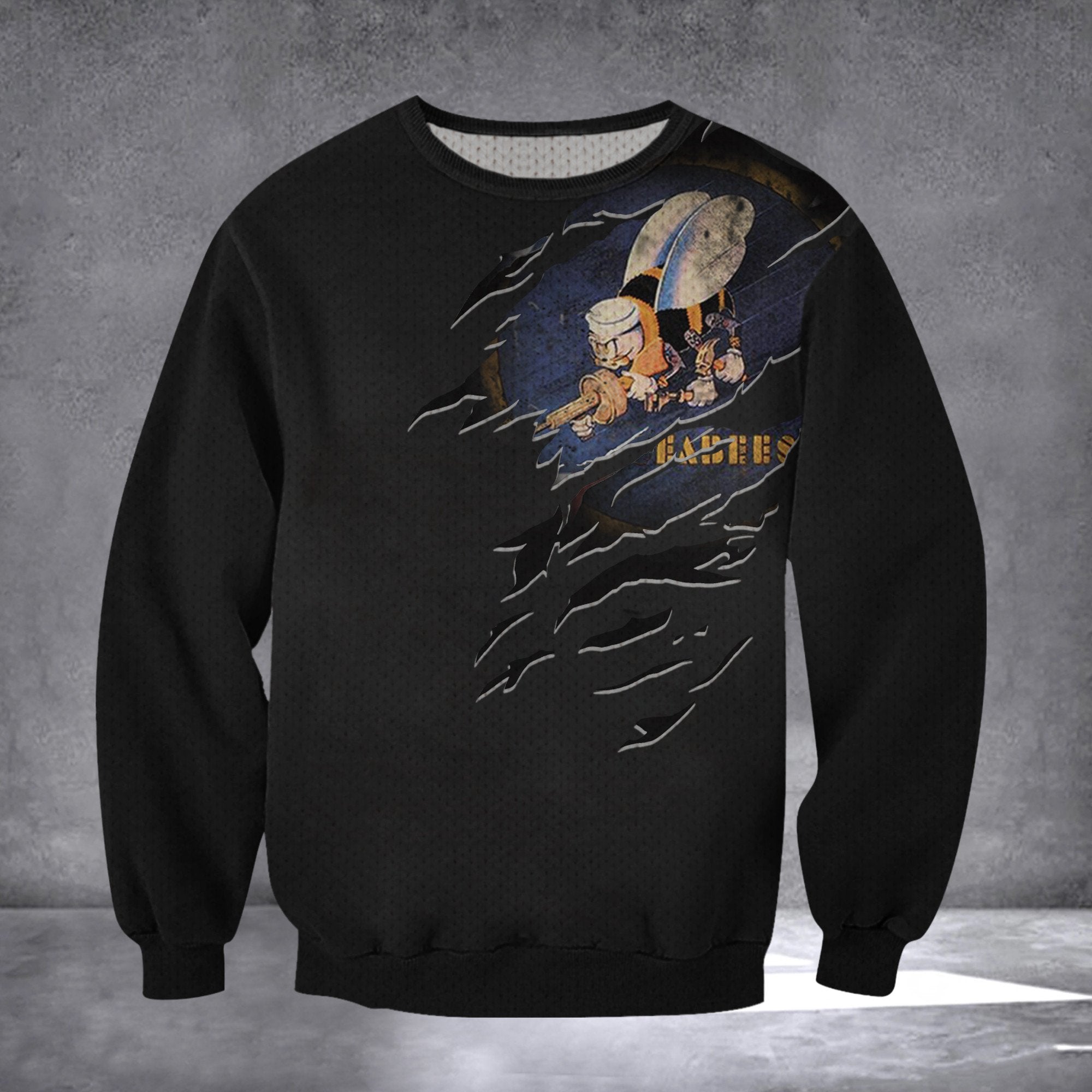 Seabees Sweatshirt Unique Vintage Old Retro American Flag Merch Gift For Guys
