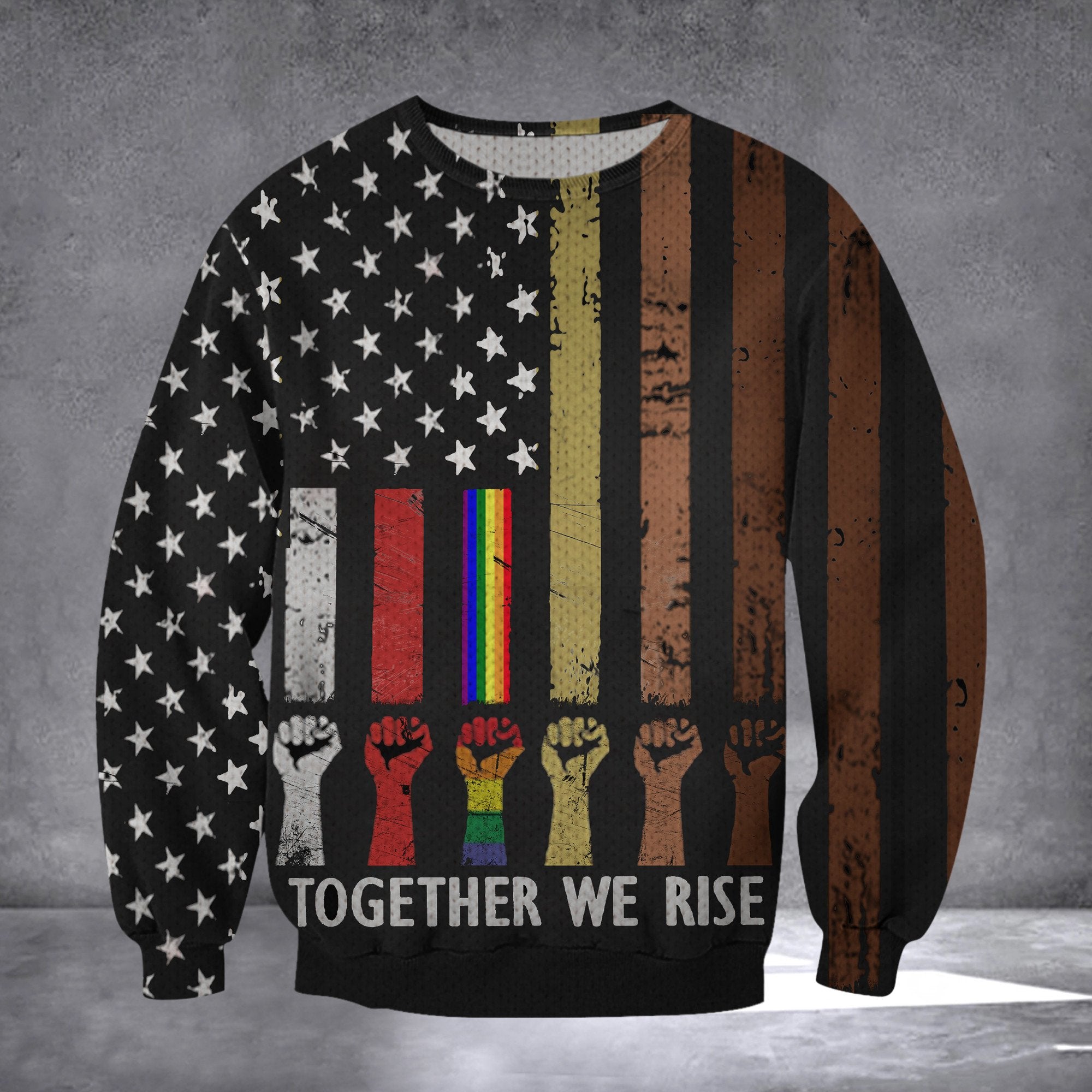 American Together We Rise Sweatshirt Juneteenth Be Kind Asl Shirt Blm Patriotic Merchandise