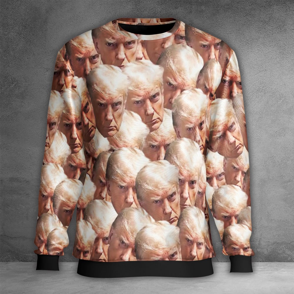 Donald Trump Mugshot Sweatshirt Trump Campaign Never Surrender Merchandise 3D Clothing