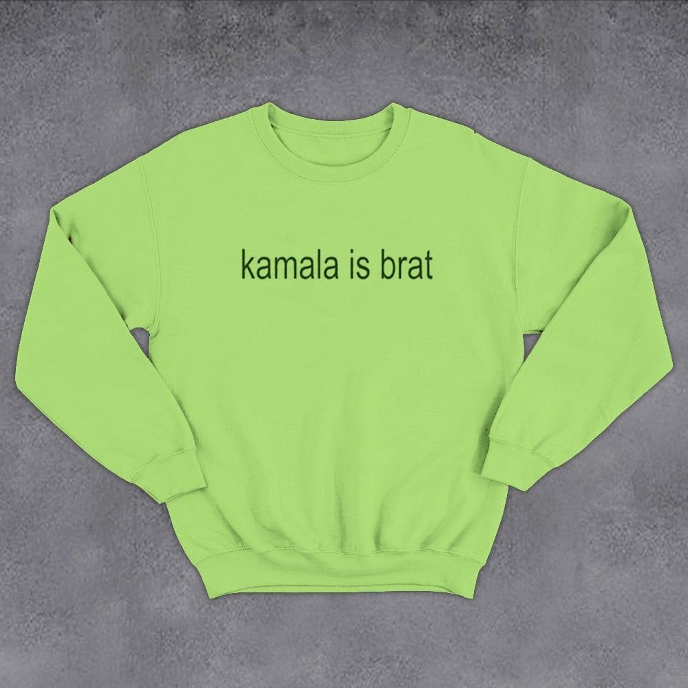 Kamala Is Brat Sweatshirt Kamala Harris Coconut Tree Sweatshirt Gifts For Harris Voters