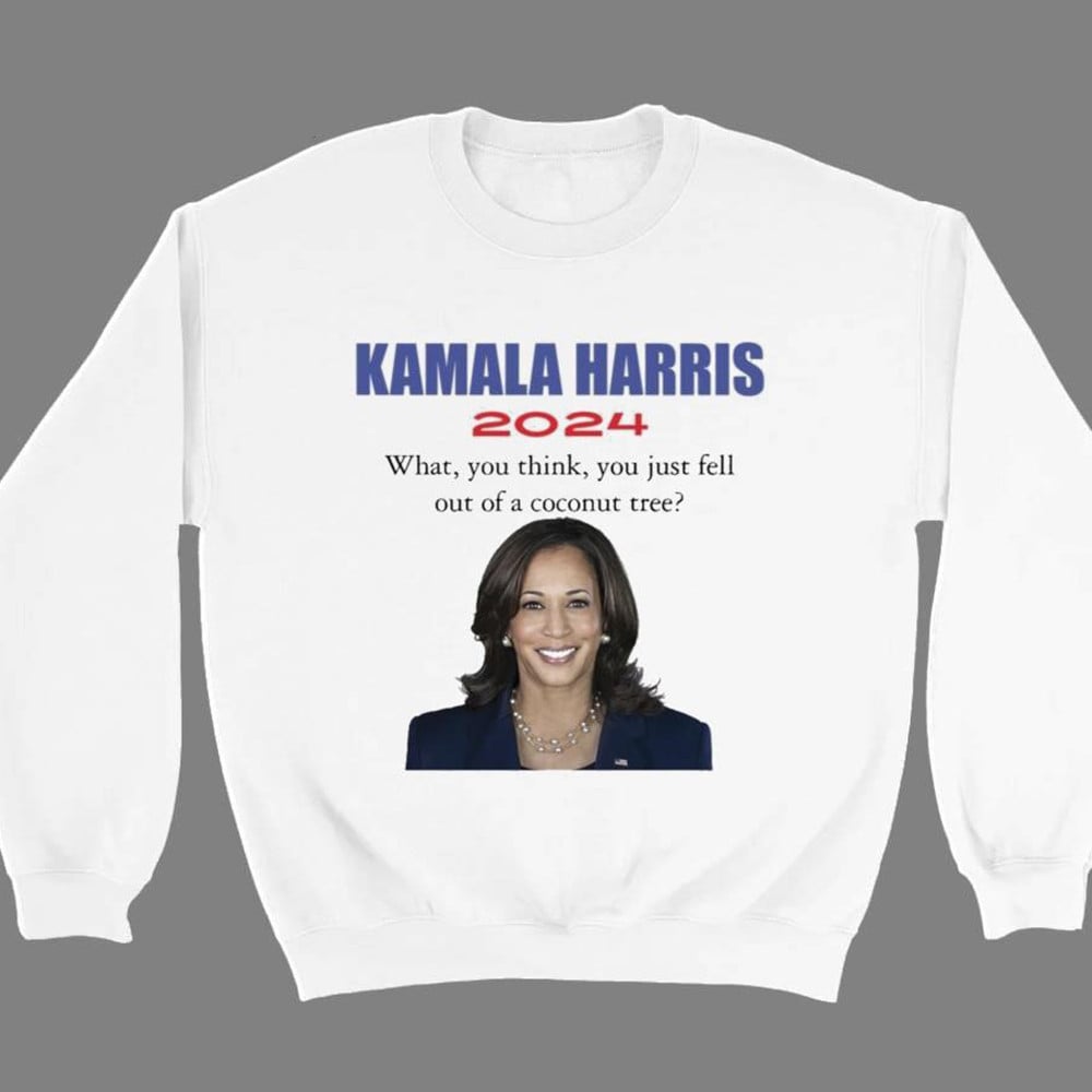 Coconut Tree Kamala Harris Sweatshirt Harris For President Political Sweatshirt Gifts For Him