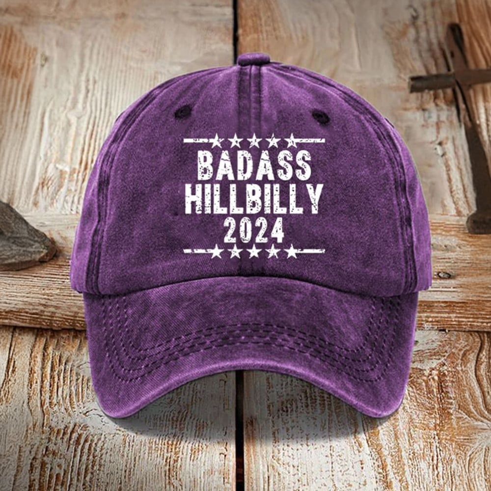 Badass Hillbilly 2024 Hat Support For Vance Hat Patriotic Cap Donald Trump Merch