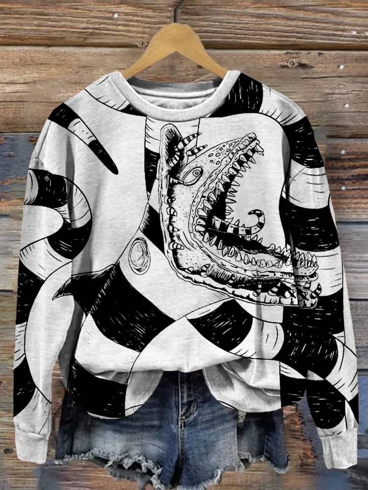 Sandworm Horror Halloween Sweatshirt Best Halloween Gifts For Adults For Her